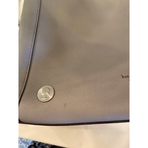 Kate Spade Bag Large Triple Compartment Gray Shoulder Purse Tote - Picture 12 of 12